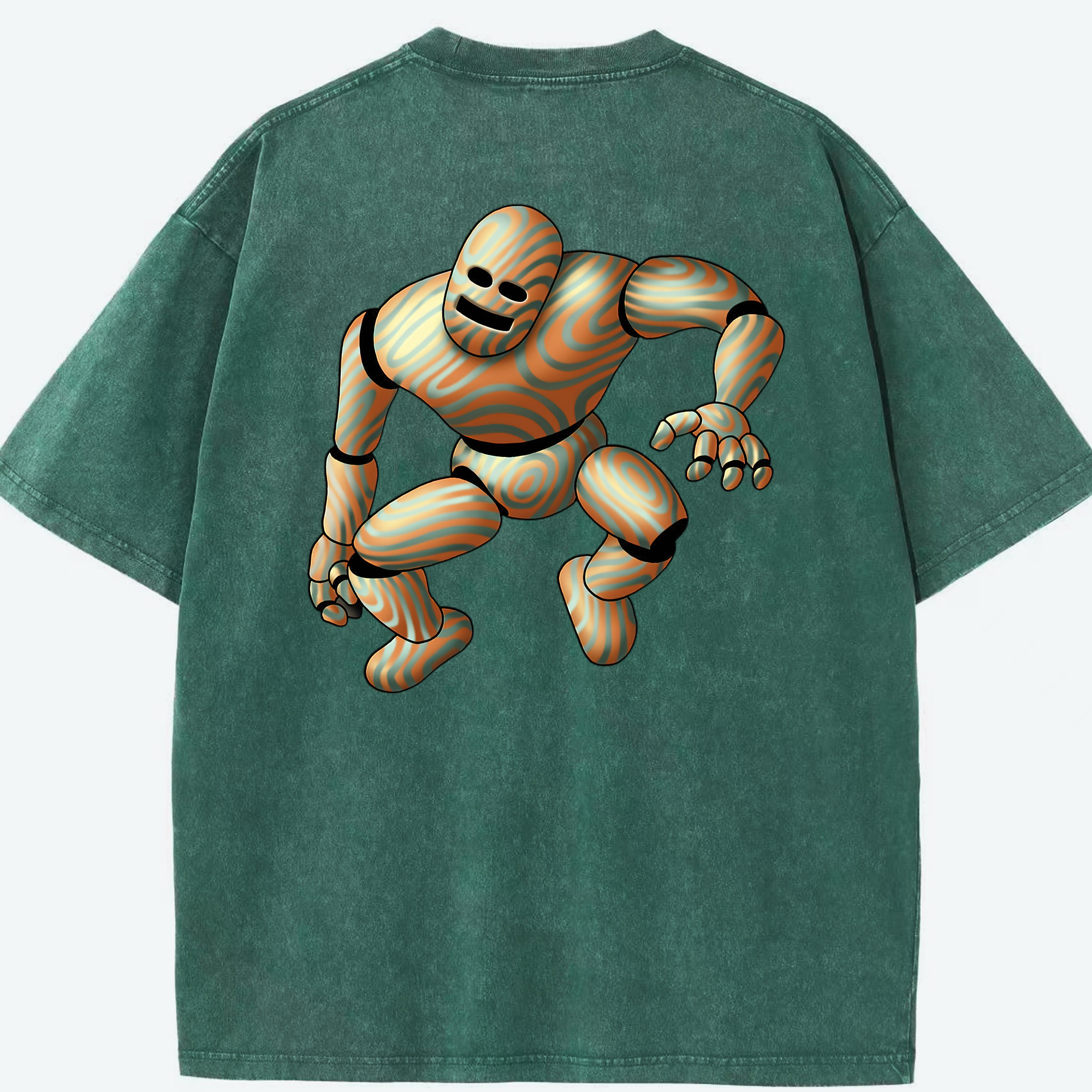 （画像用） ドラゴンクエスト Doragon Kuesuto Dragon Quest 綿100% ヴィンテージ風 半袖Tシャツ（背面プリント）
